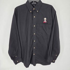 Vintage Jonathan Corey KFC Button Down Shirt Mens XL Black Embroidered